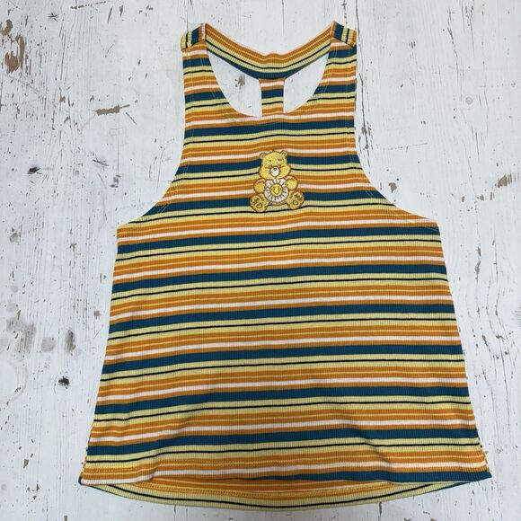 Care Bears Sunshine Bear Embroidered Halter Tank Top Size XL 90s Y2K 80s - Picture 4 of 10